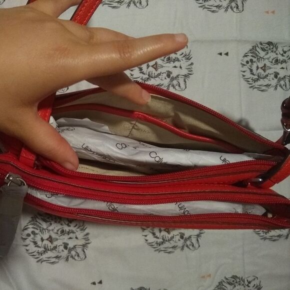 Calvin Klein Red Crossbody Bag - Picture 3 of 5